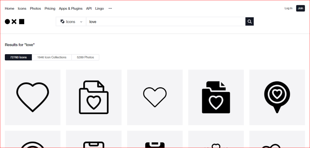 Preenchendo a intenção de pesquisa com amor na homepage